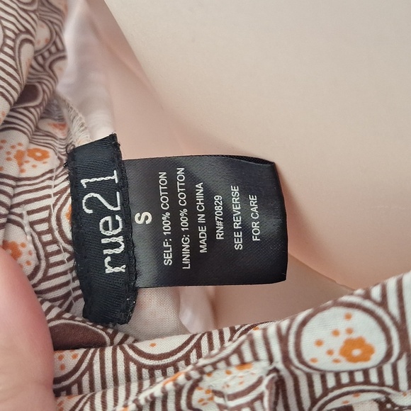 Rue21 A-Line Belted Button Down Skirt Size Small 100% Cotton - Picture 6 of 6